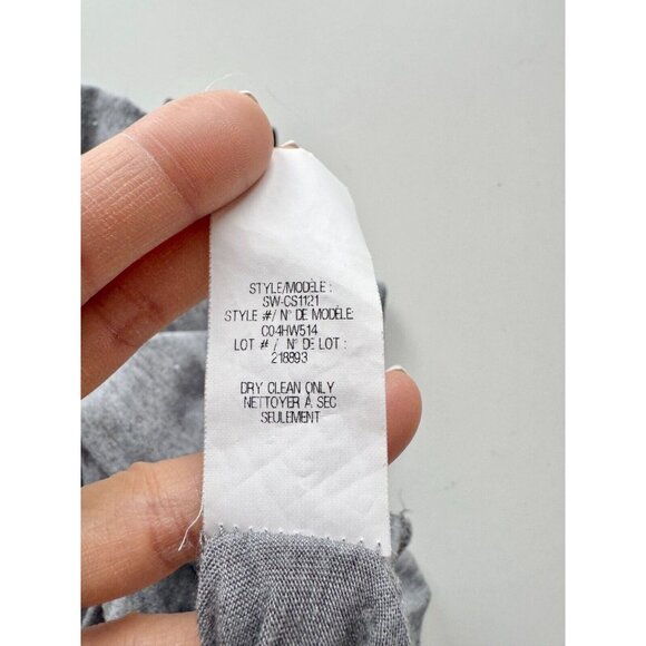 HELMUT HELMUT LANG Grey Modal Jersey Scoop Neck Scoop Hem T-Shirt, Size S - Picture 10 of 11